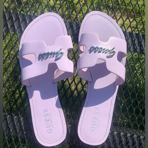 Guess Issa Cutout Logo Slide Sandals